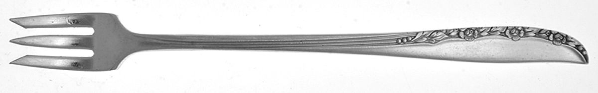 Brittany Rose (Silverplate, 1948) Cocktail/Seafood Fork by Oneida Silver-1