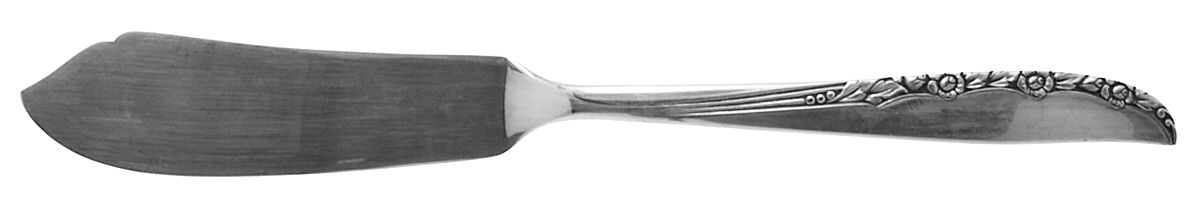 Brittany Rose (Silverplate, 1948) Flat Handle Master Butter Knife by Oneida Silver-1