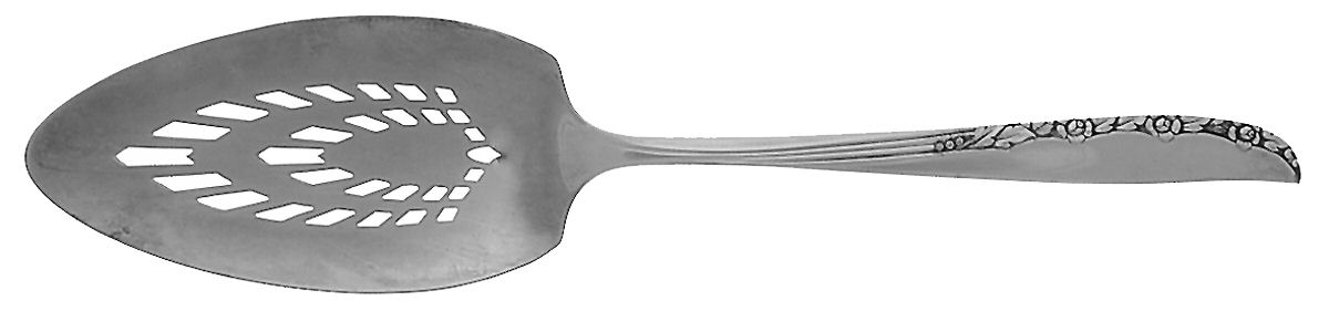 Brittany Rose (Silverplate, 1948) Solid Pierced Pie Server by Oneida Silver-1