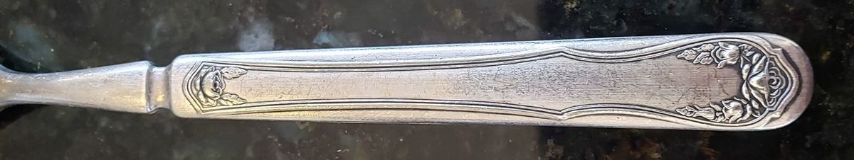 Bridal Rose (Silverplate, 1911) Indented Solid Handled Fork by Oneida Silver-1