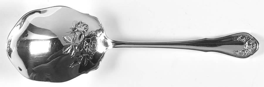 Bridal Rose (Silverplate, 1911) Solid Smooth Casserole Spoon by Oneida Silver-1