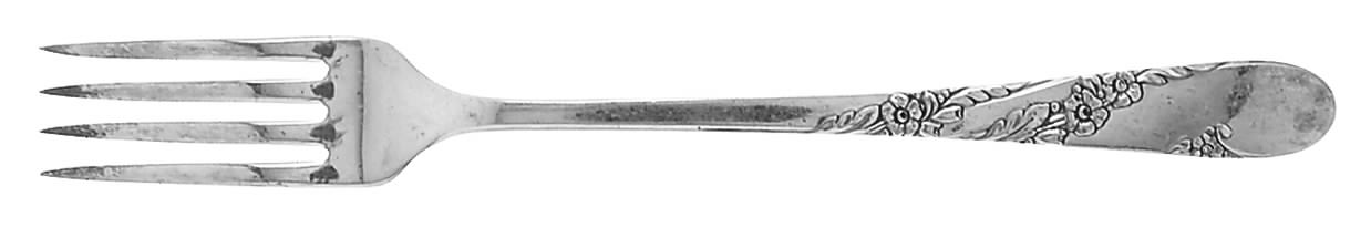 Bridal Wreath (Silverplate, 1950) Grille Fork (Viande) by Oneida Silver-1