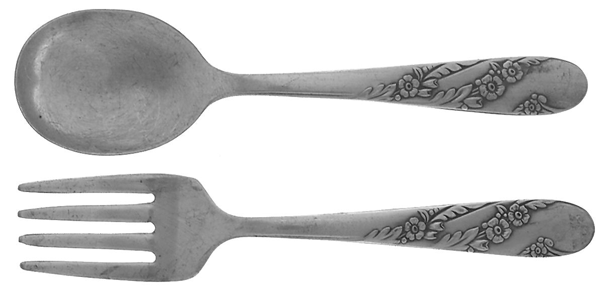 Bridal Wreath (Silverplate, 1950) 2 Pc Baby Set (BF, BS) by Oneida Silver-1