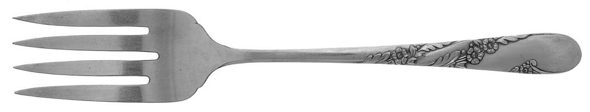 Bridal Wreath (Silverplate, 1950) Medium Solid Cold Meat Serving Fork by Oneida Silver-1
