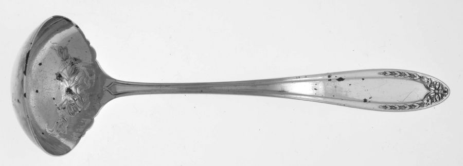 Bridal Wreath (Silverplate, 1915) Solid Piece Cream Ladle by Oneida Silver-1