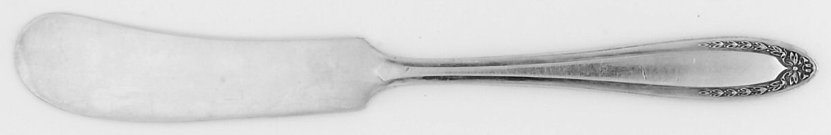 Bridal Wreath (Silverplate, 1915) Flat Handle Butter Spreader by Oneida Silver-1