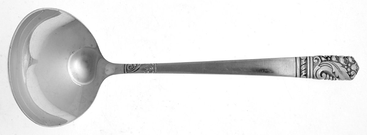 Casa Grande (Sterling, Burnished) Solid Gravy Ladle by Oneida Silver-1