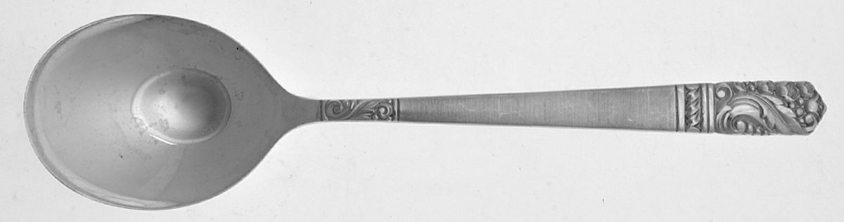 Casa Grande (Sterling, Burnished) Round Bowl Soup Spoon (Cream Soup) by Oneida Silver-1