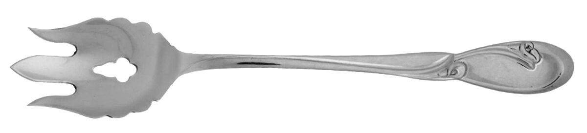 Calla Lily (Stainless) Vegetable Serving Fork Solid  HC by Oneida Silver-1