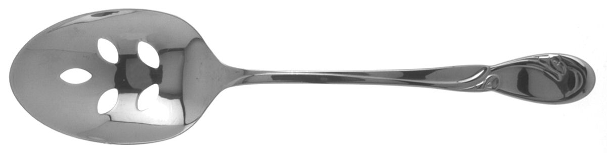 Calla Lily (Stainless) Pierced Tablespoon (Serving Spoon) by Oneida Silver-1