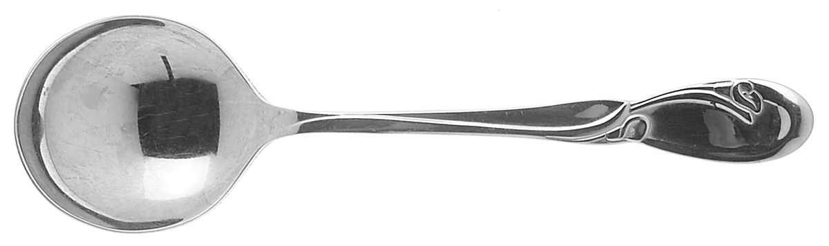 Calla Lily (Stainless) Round Bowl Soup Spoon (Bouillon) by Oneida Silver-1