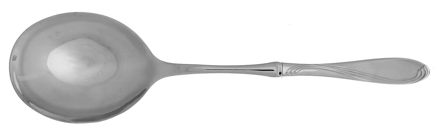 Camber Cresta Windswept Scroll (Stainless) Casserole Spoon with Smooth Stainless Bowl HC by Oneida Silver-1
