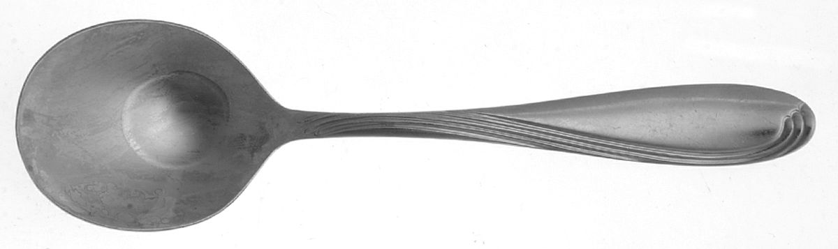 Camber Cresta Windswept Scroll (Stainless) Round Bowl Soup Spoon (Cream Soup) by Oneida Silver-1