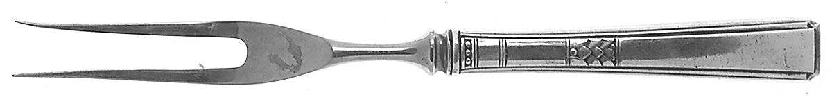 Capri (Silverplate, 1935) Small Steak Carving Fork with Stainless Prongs by Oneida Silver-1