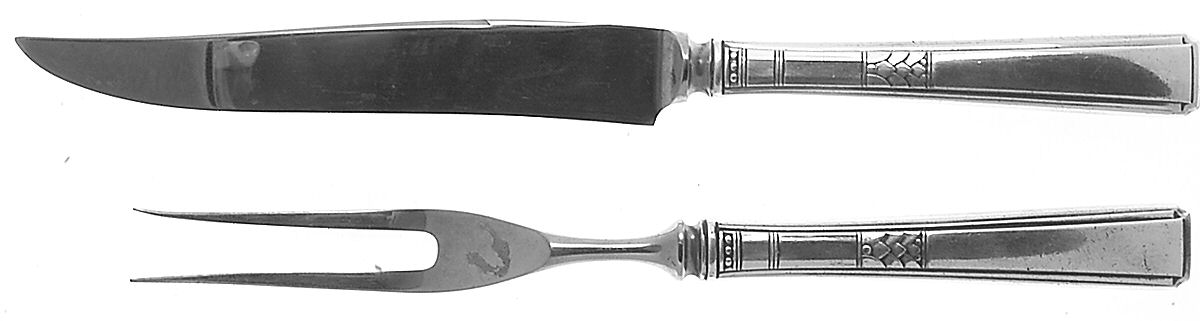 Capri (Silverplate, 1935) Small Stainless Blade 2-Piece Steak Carving Set by Oneida Silver-1