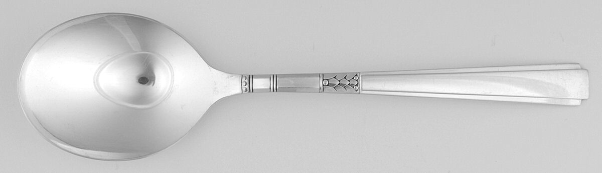 Capri (Silverplate, 1935) Round Bowl Soup Spoon (Cream Soup) by Oneida Silver-1