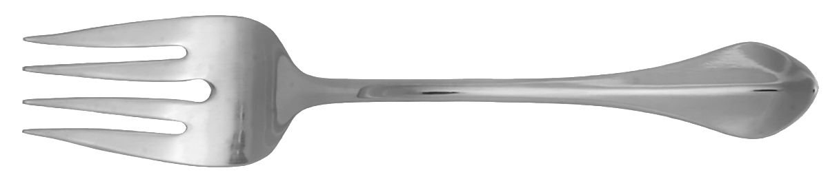 Capello (Stainless) Medium Solid Cold Meat Serving Fork by Oneida Silver-1