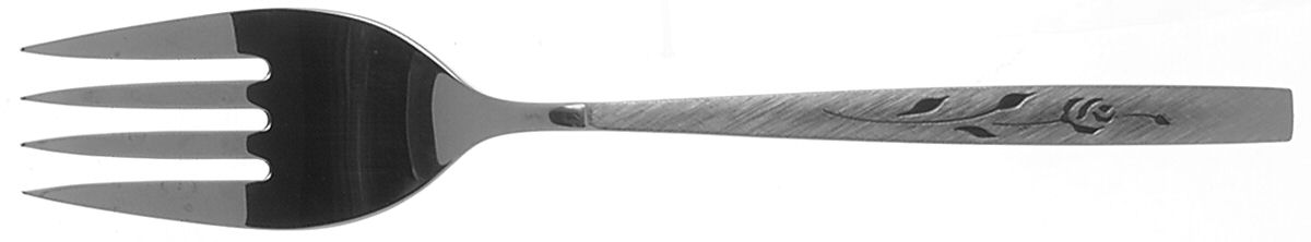 Capistrano (Stainless) Medium Solid Cold Meat Serving Fork by Oneida Silver-1