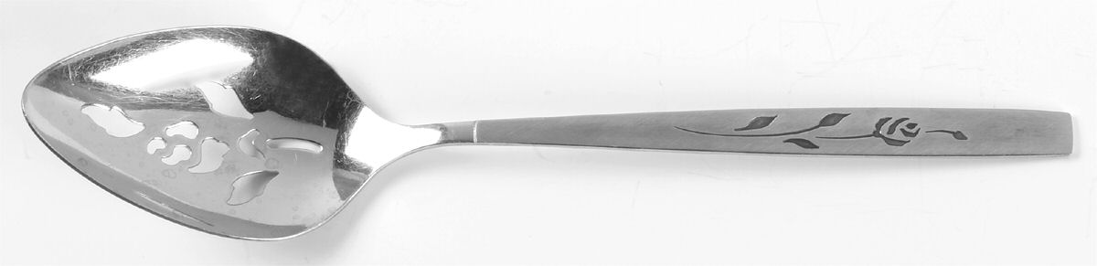 Capistrano (Stainless) Pierced Tablespoon (Serving Spoon) by Oneida Silver-1