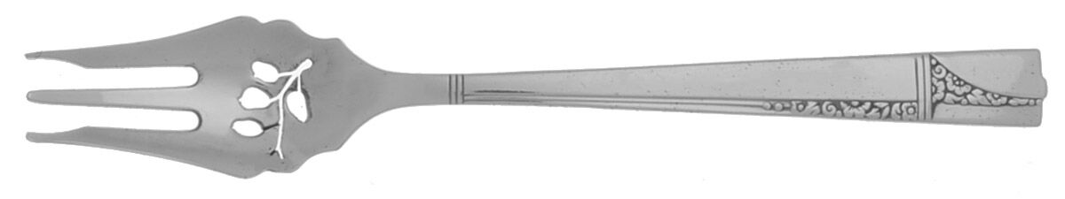 Caprice (Silverplate, 1937) Pickle Fork Pierced with Short Handle HC by Oneida Silver-1