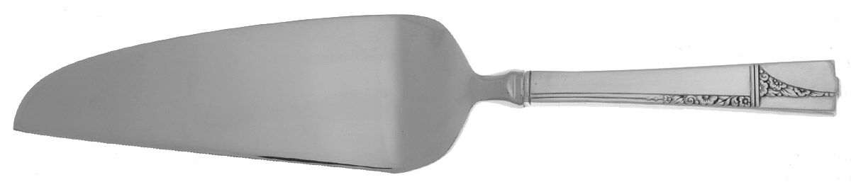 Caprice (Silverplate, 1937) Pie and Cake Server with Stainless Blade HC by Oneida Silver-1