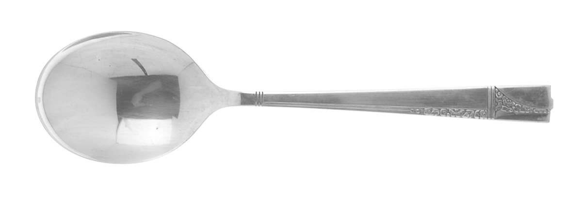 Caprice (Silverplate, 1937) Round Bowl Soup Spoon (Cream Soup) by Oneida Silver-1