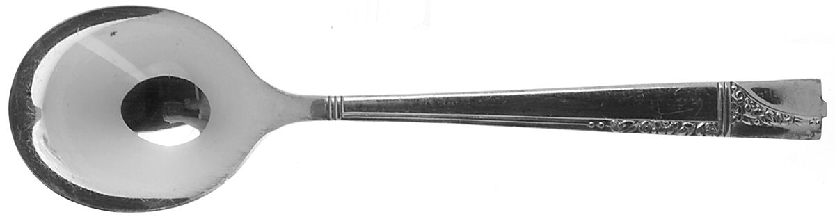 Caprice (Silverplate, 1937) Round Bowl Soup Spoon (Gumbo) by Oneida Silver-1