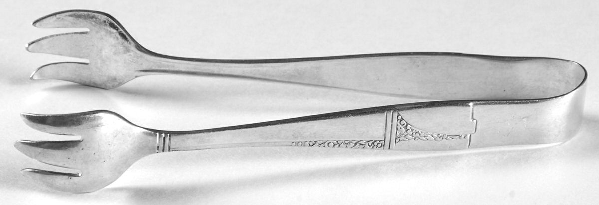 Caprice (Silverplate, 1937) Sugar Tongs by Oneida Silver-1