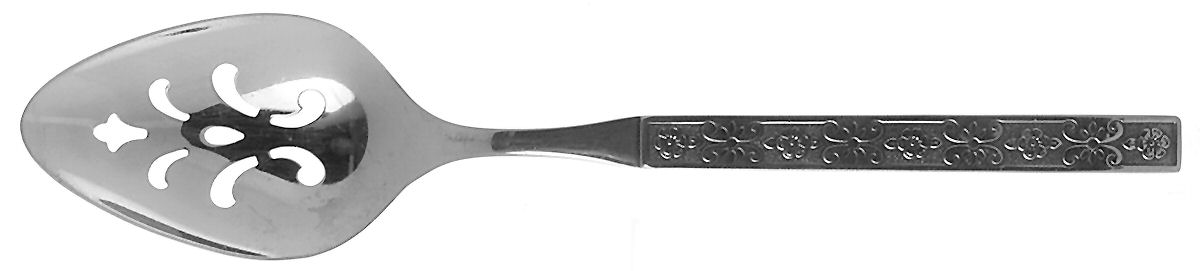 Capri (Stainless) Pierced Tablespoon (Serving Spoon) by Oneida Silver-1