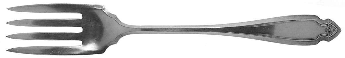 Cardinal (Silverplate, 1920) Medium Solid Cold Meat Serving Fork by Oneida Silver-1