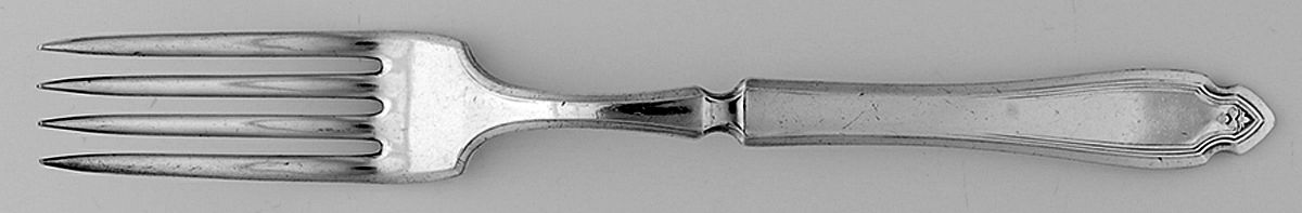 Cardinal (Silverplate, 1920) Indented Solid Handled Fork by Oneida Silver-1