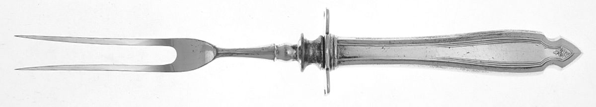 Cardinal (Silverplate, 1920) Small Steak Carving Fork with Stainless Prongs by Oneida Silver-1