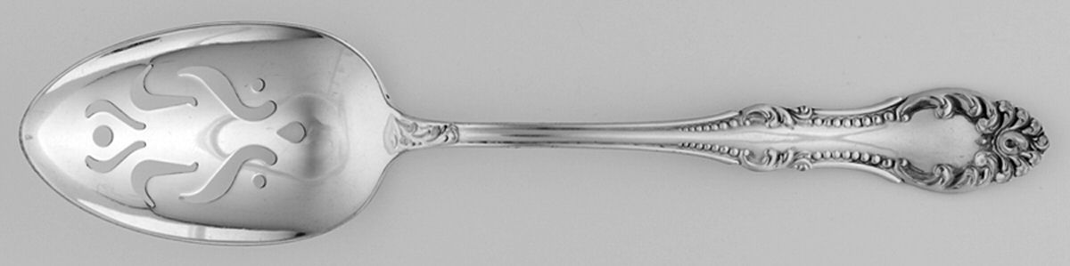 Carlton (Silverplate, 1898) Pierced Tablespoon (Serving Spoon) CM by Oneida Silver-1