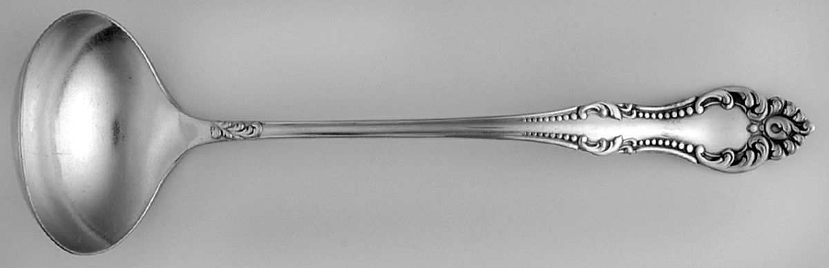 Carlton (Silverplate, 1898) Solid Piece Cream Ladle by Oneida Silver-1