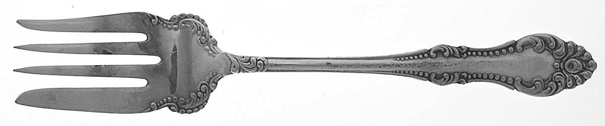 Carlton (Silverplate, 1898) Medium Solid Cold Meat Serving Fork by Oneida Silver-1