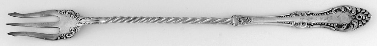Carlton (Silverplate, 1898) Long Handle Pickle/Olive Fork by Oneida Silver-1