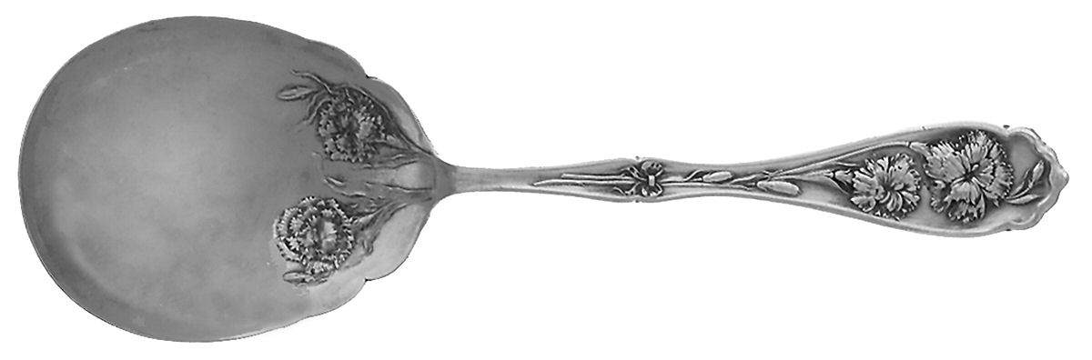 Carnation (Silverplate, 1908) Solid Smooth Casserole Spoon by Oneida Silver-1