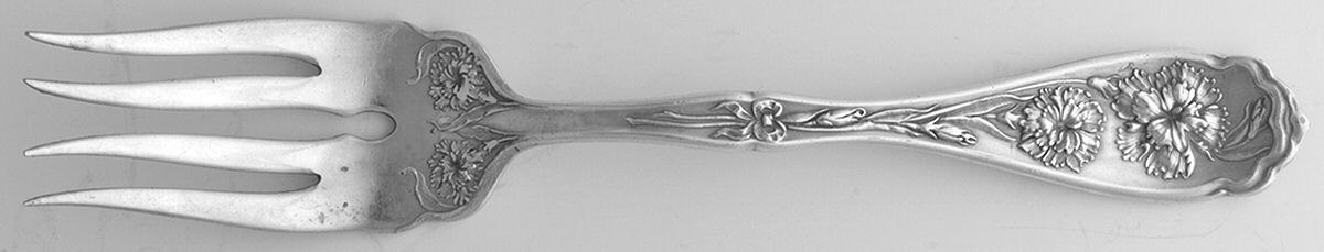 Carnation (Silverplate, 1908) Individual Salad Fork by Oneida Silver-1