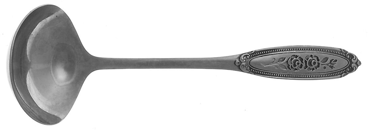 Cassandra (Stainless) Solid Gravy Ladle by Oneida Silver-1