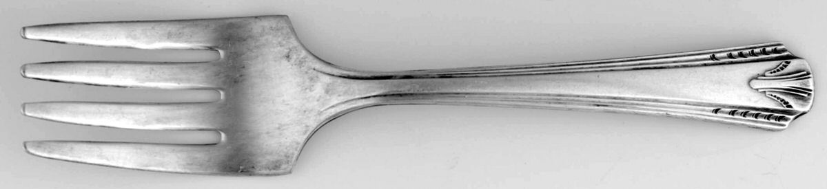 Casino (Silverplate, 1931) Baby Fork by Oneida Silver-1