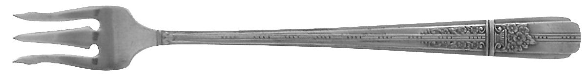 Celebrity-Wild Rose (Silverplate, 1939) Short Handle Pickle/Olive Fork by Oneida Silver-1