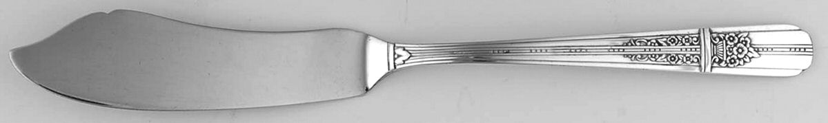 Celebrity-Wild Rose (Silverplate, 1939) Flat Handle Master Butter Knife by Oneida Silver-1