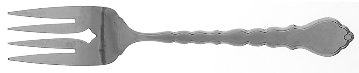 Cello (Stainless, Betty Crocker) Medium Solid Cold Meat Serving Fork by Oneida Silver-1