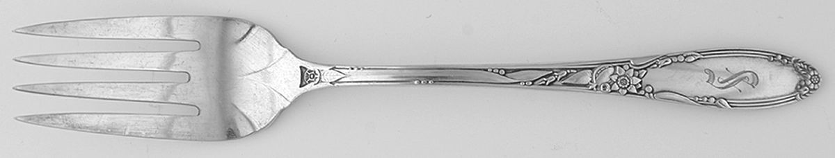 Chateau (Silverplate, 1934) Monogram Individual Salad Fork by Oneida Silver-1