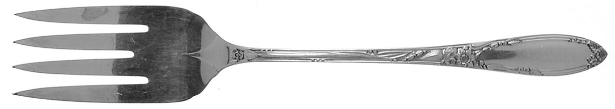 Chateau (Silverplate, 1934) Medium Solid Cold Meat Serving Fork by Oneida Silver-1