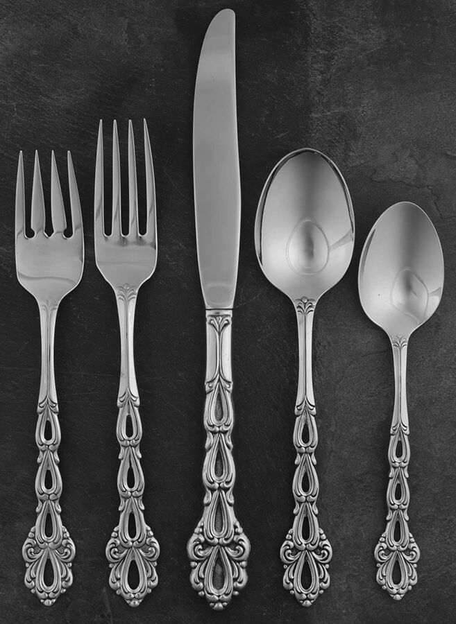 Chandelier (Stainless) 40 Piece Estate Set by Oneida Silver-1