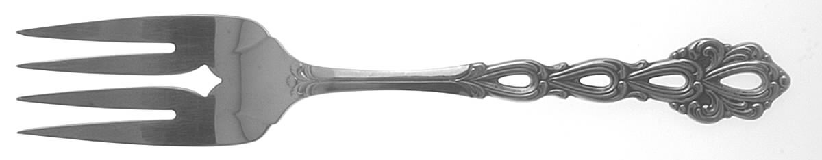 Chandelier (Stainless) Medium Solid Cold Meat Serving Fork by Oneida Silver-1