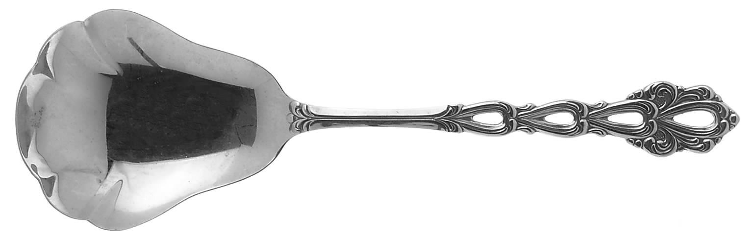 Chandelier (Stainless) Solid Shell Casserole Spoon by Oneida Silver-1