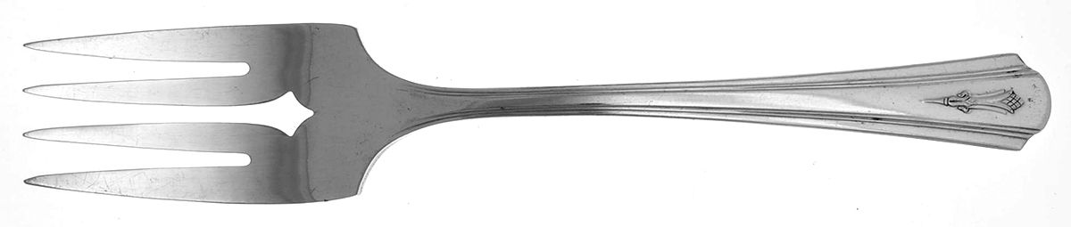 Charmion (Silverplate, 1933) Medium Solid Cold Meat Serving Fork by Oneida Silver-1