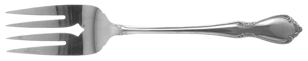 Chateau (Stainless, Glossy) Medium Solid Cold Meat Serving Fork by Oneida Silver-1